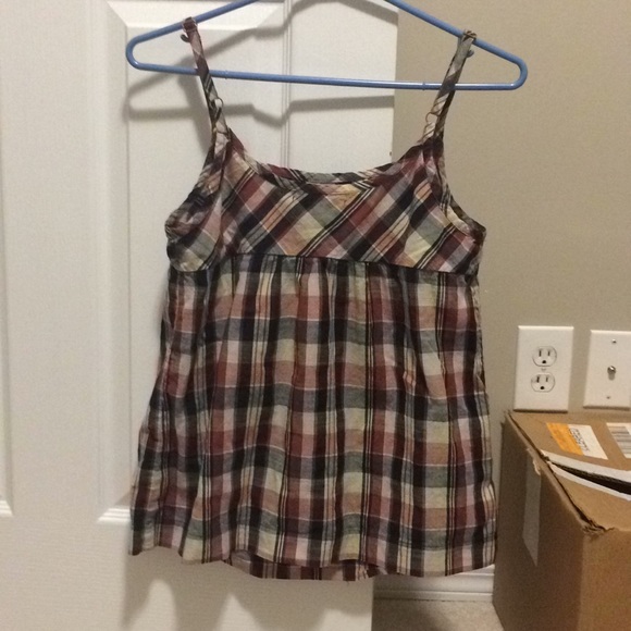 Lucky Brand Plaid Tank Top Size Small EUC - Picture 2 of 3